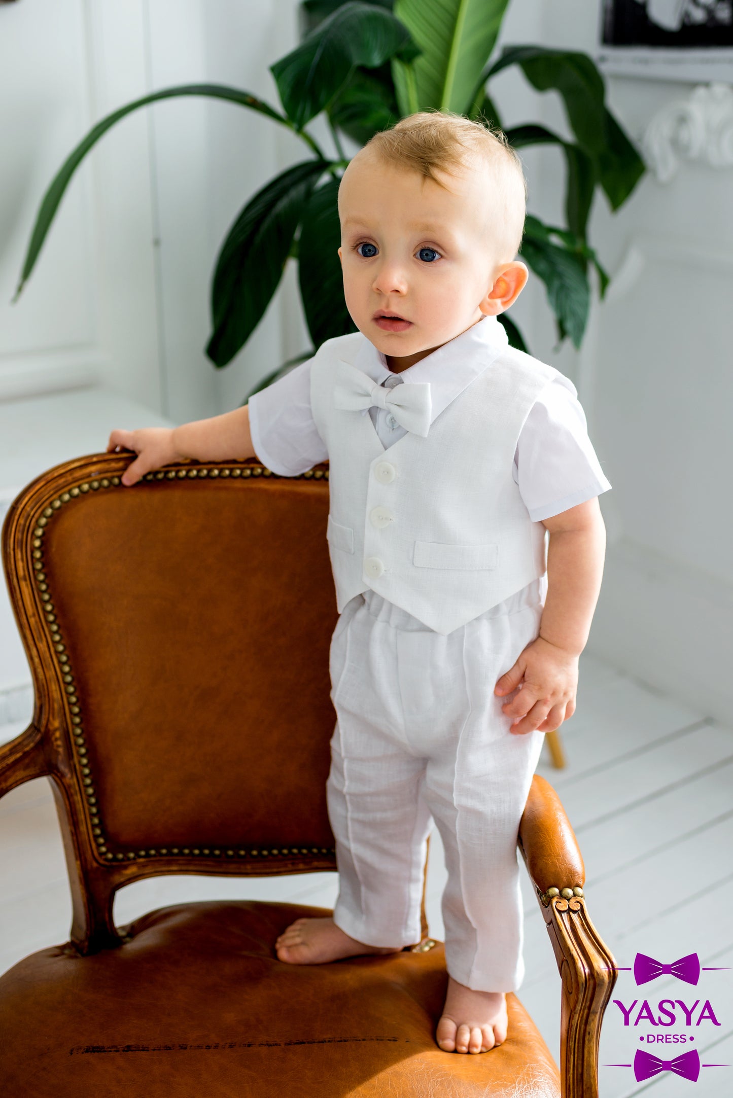 Baby boy baptism outfit