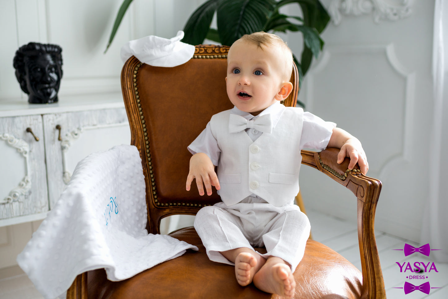 Baby boy baptism outfit