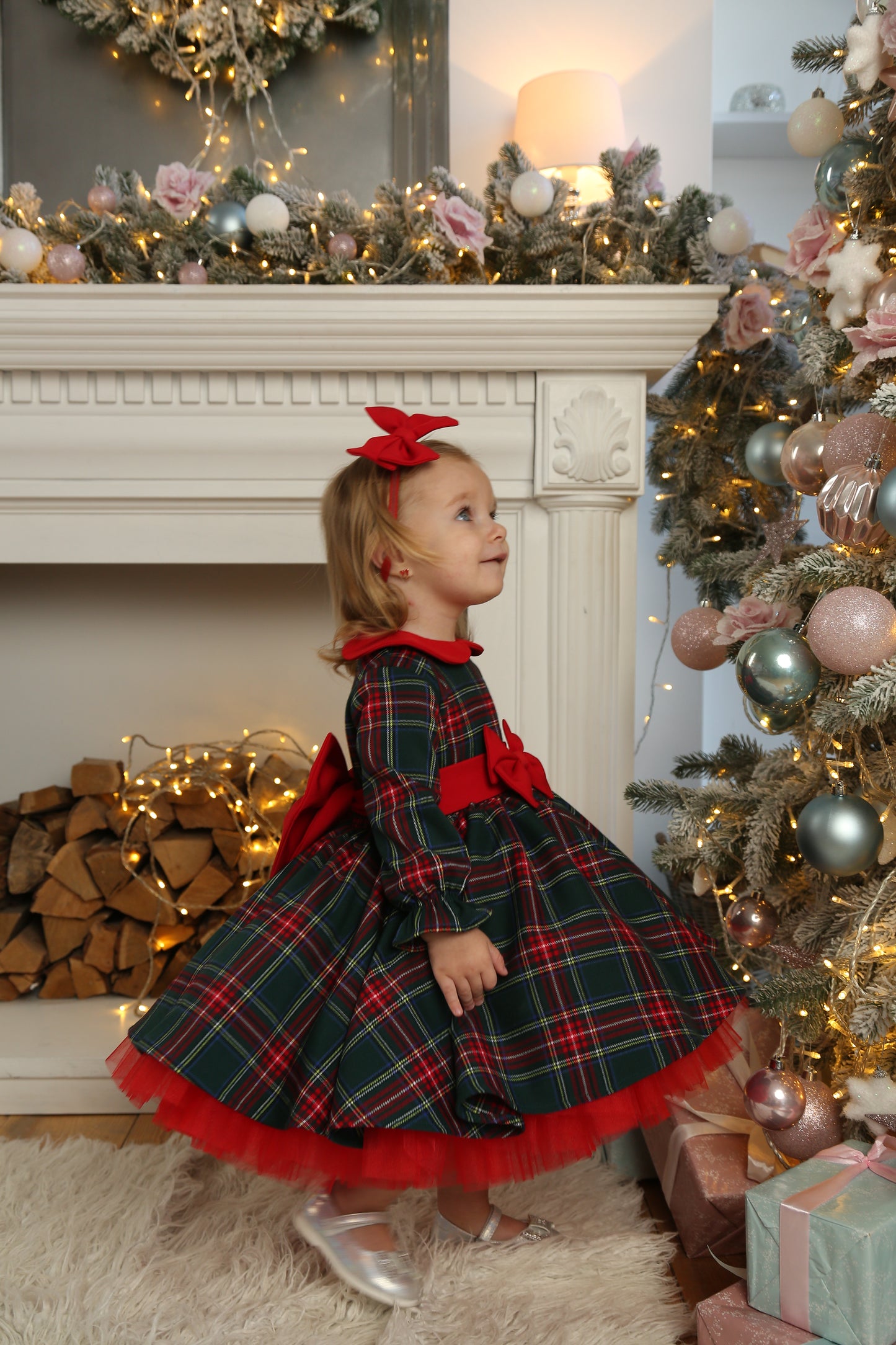 Tartan Christmas girls dress