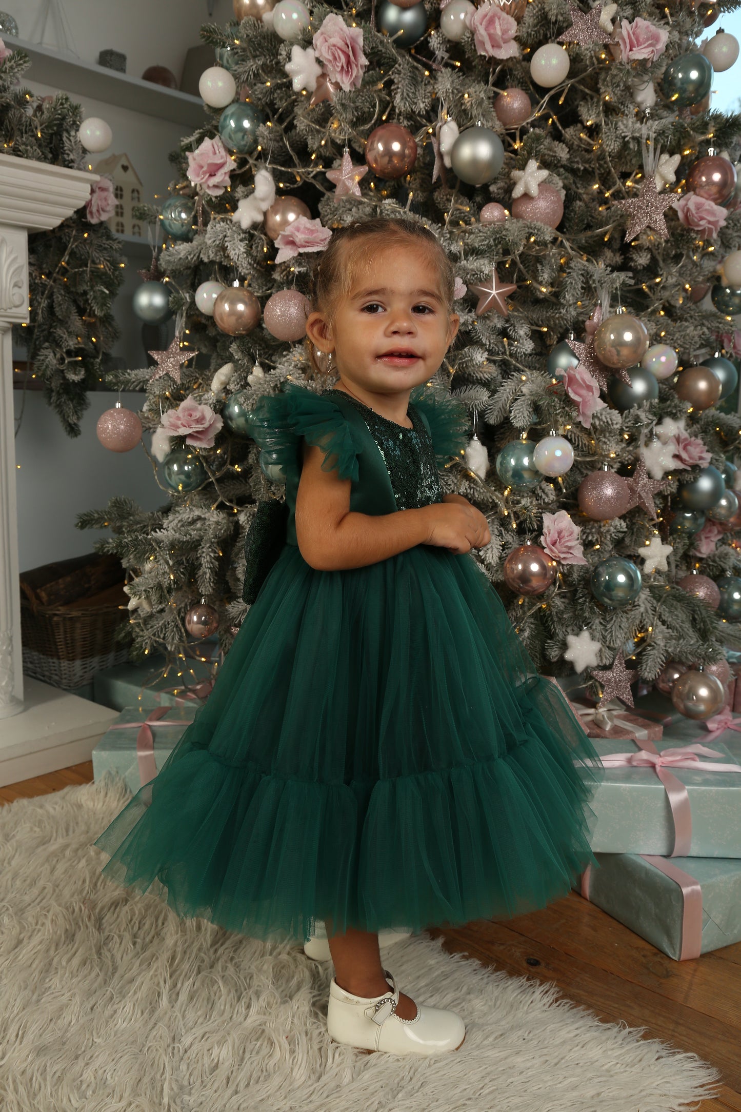 Green Christmas Dress for Girls