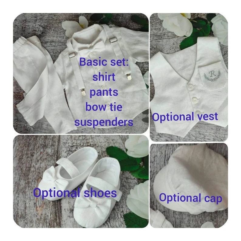 Baby boy baptism outfit