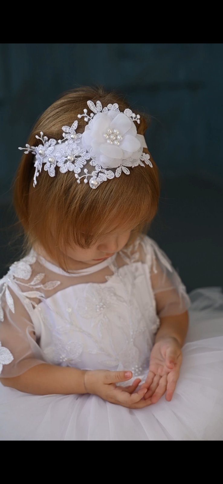 Christening headband