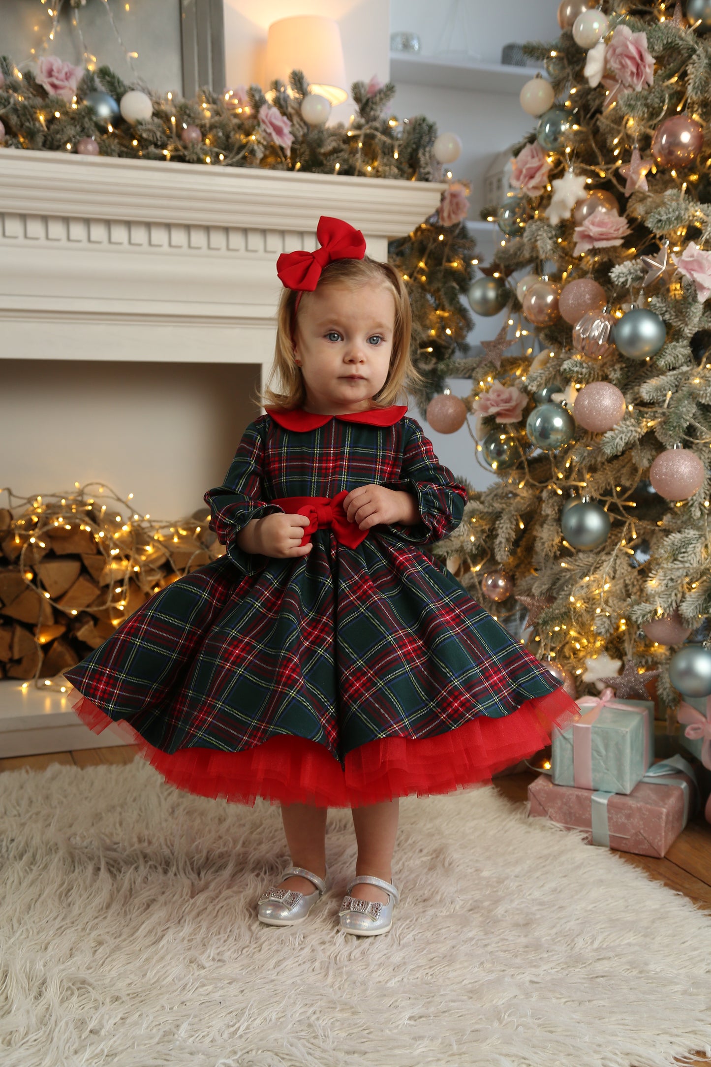 Tartan Christmas girls dress