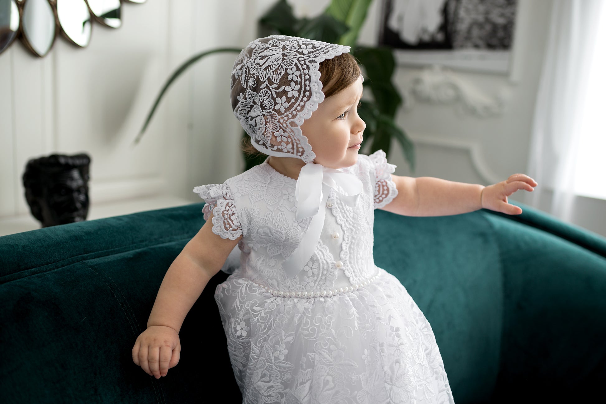 White Baptism Dress for Baby YasyaBaptismDress White Baptism Dress for Baby YasyaBaptismDress