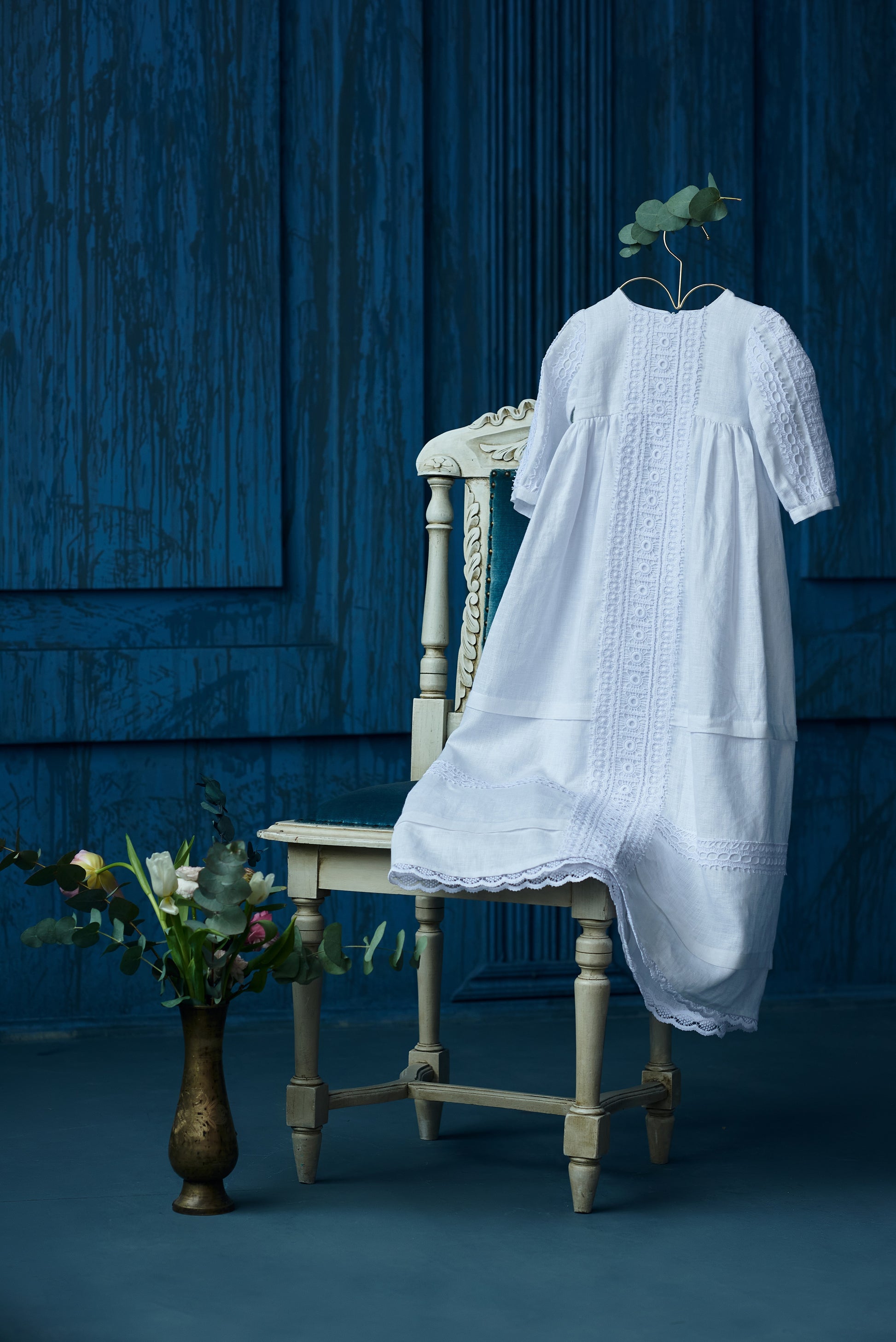 Vintage Unisex Linen Christening Gown 3-6 months / Gown Vintage Unisex Linen Christening Gown 3-6 months / Gown