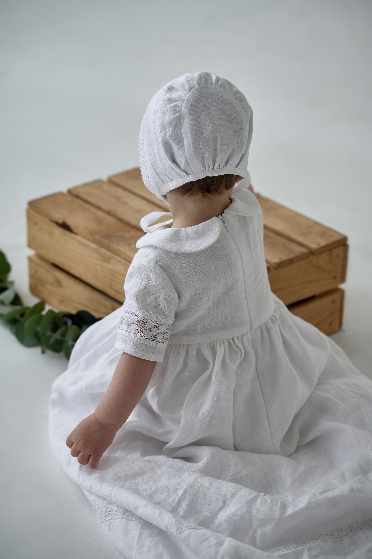 linen baptism dress Unisex Gown Vintage – YasyaBaptismDress DressStyle:Cocktail please write in the Elegant Dark Green Strapless Size:18½ 34/35