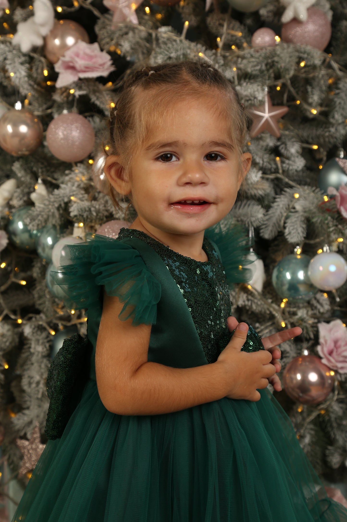 Green Christmas Dress for Girls