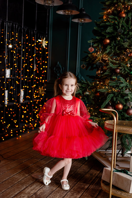 Red Christmas Dress for Girls